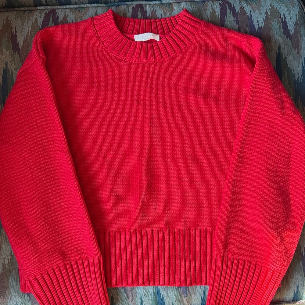 Women's All : Row Red Knit Crewneck Sweater